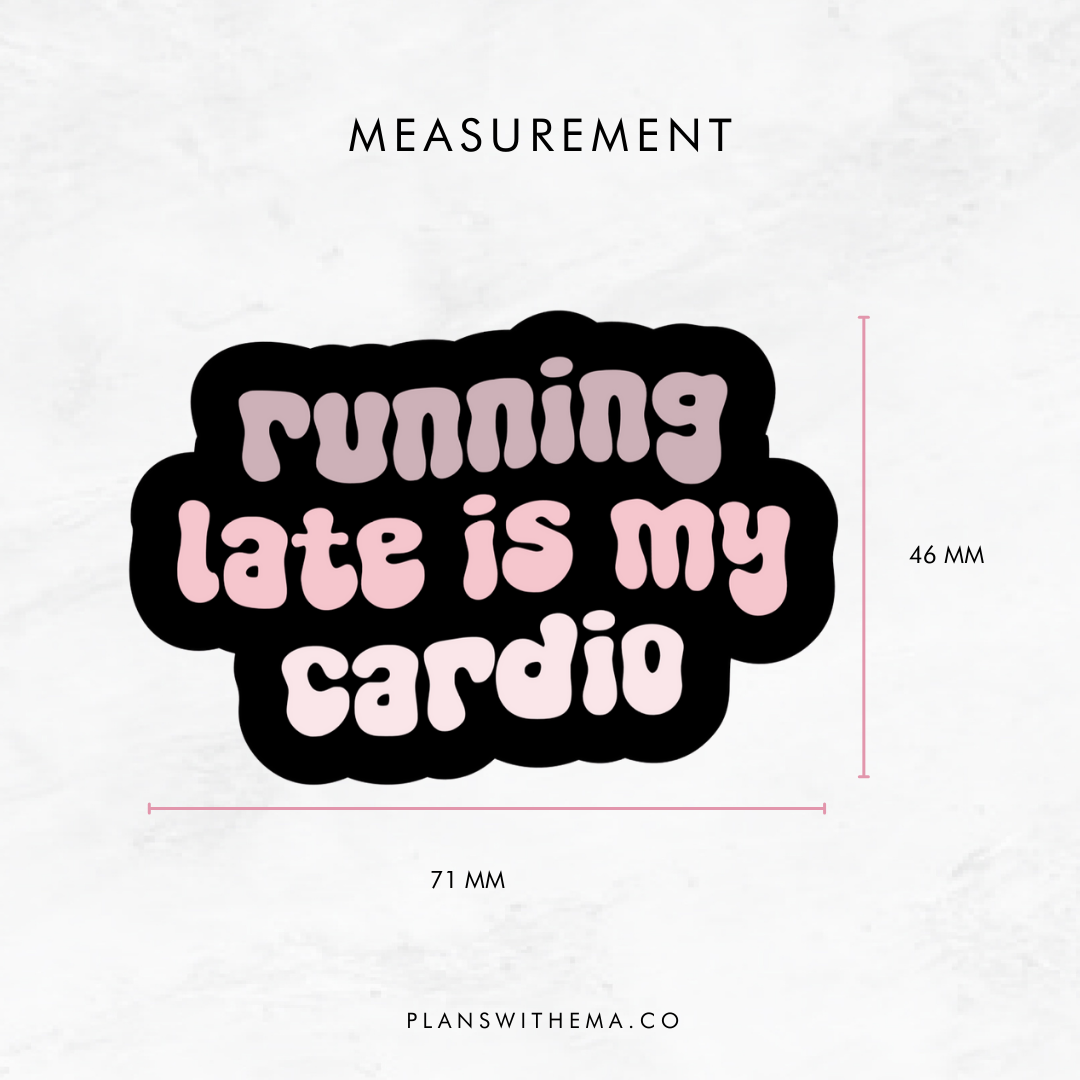 Running Cardio - Glitter Die Cut | Planner Sticker