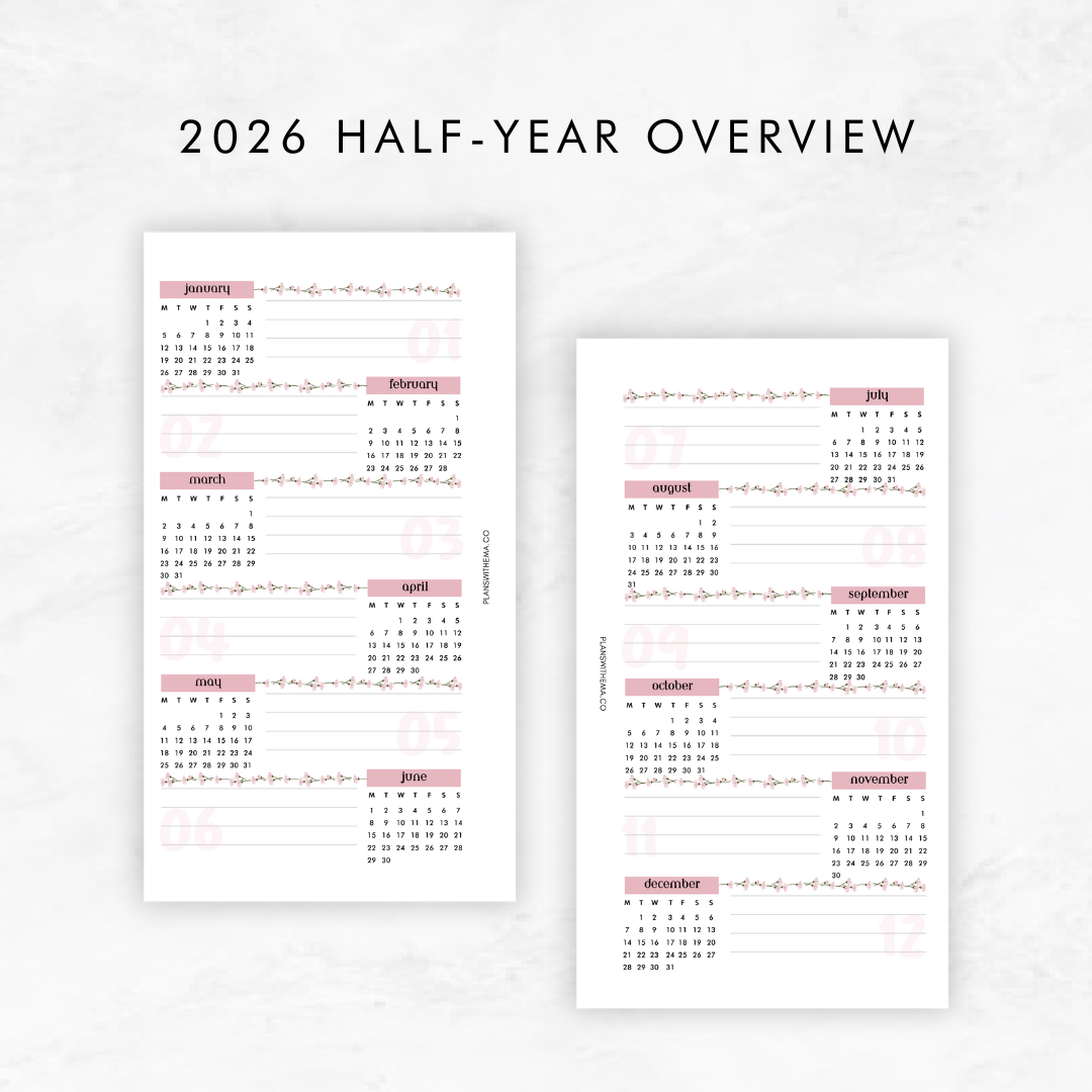 2026 Calendar | Half-Year Overview
