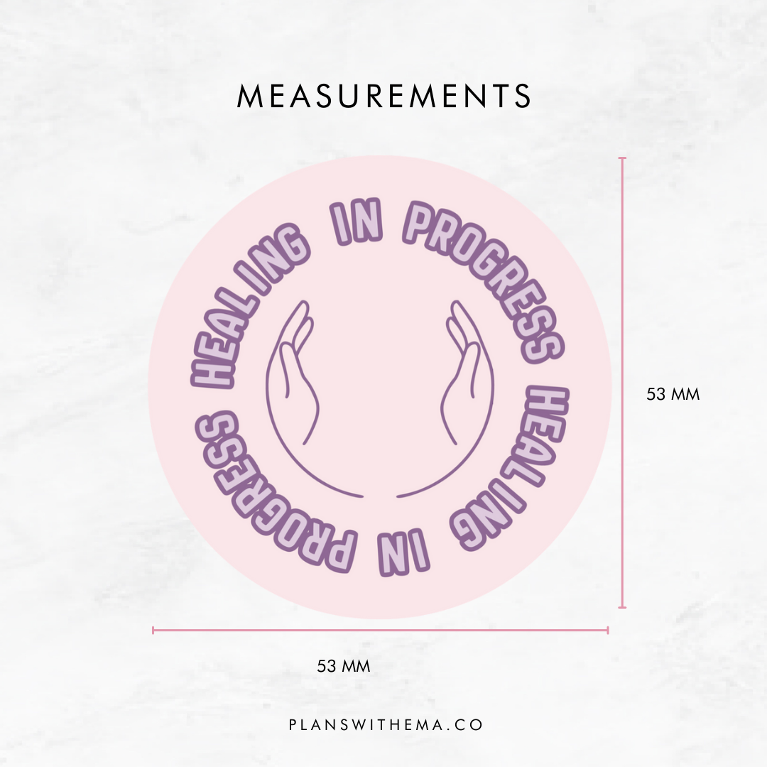 Healing in Progress - Glitter Die Cut | Planner Sticker