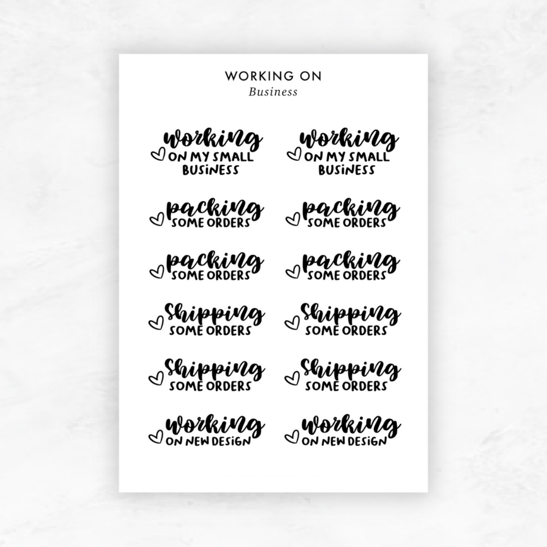 Working On | Planner Sticker