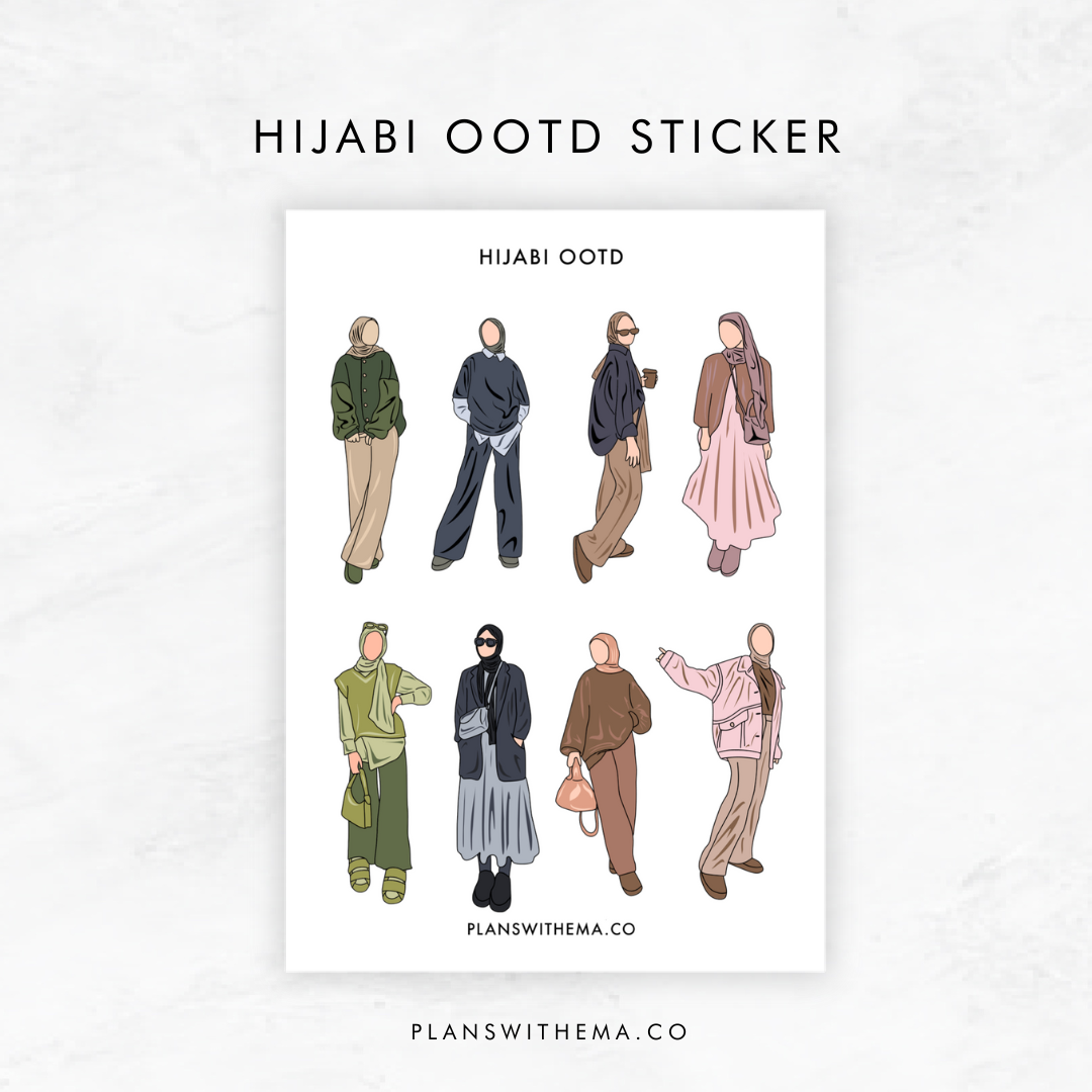 Hijabi OOTD | Planner Sticker