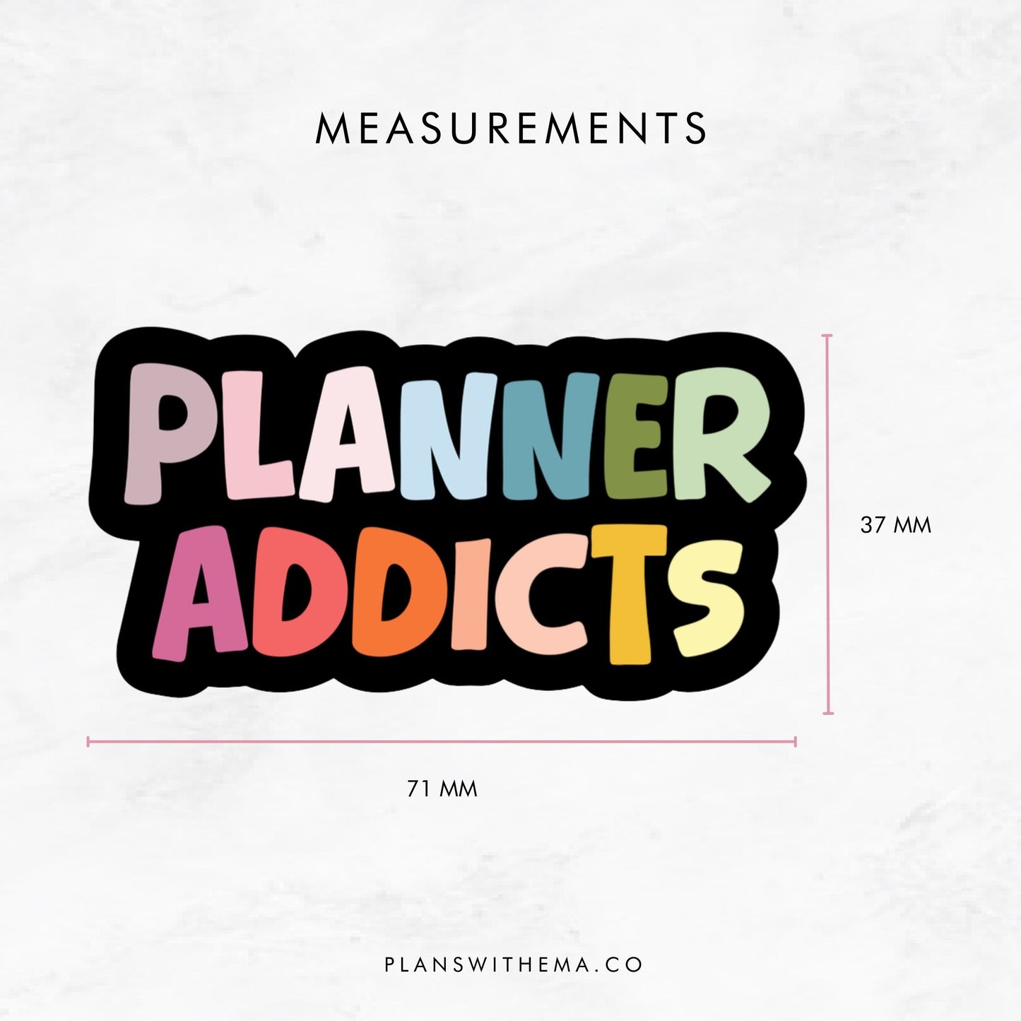 Planner Addicts - Glitter Die Cut | Planner Sticker