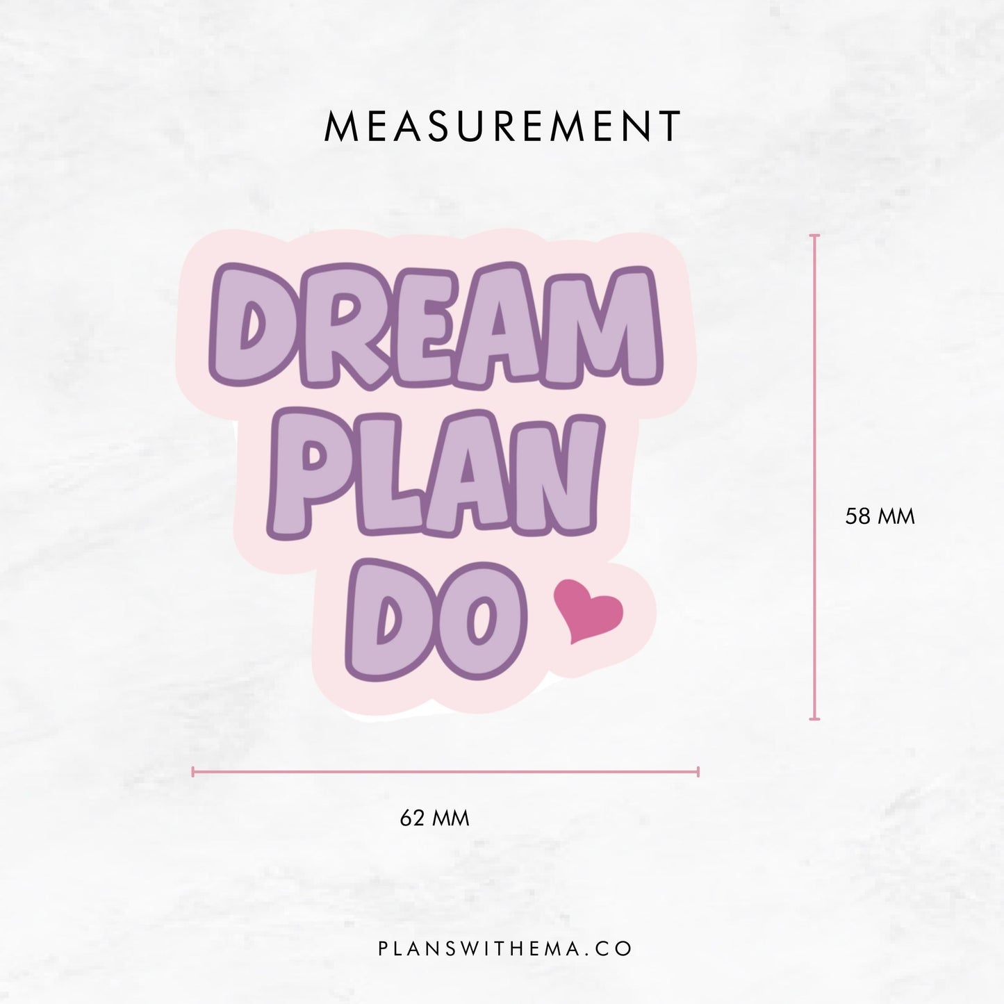 Dream Plan Do - Glitter Die Cut | Planner Sticker