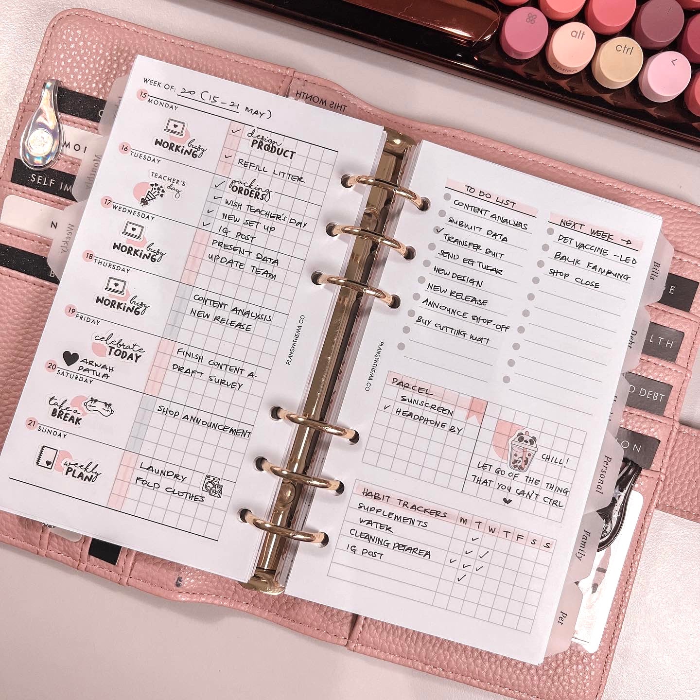 Weeks on 2 Page (WO2P) Planner Inserts | W004