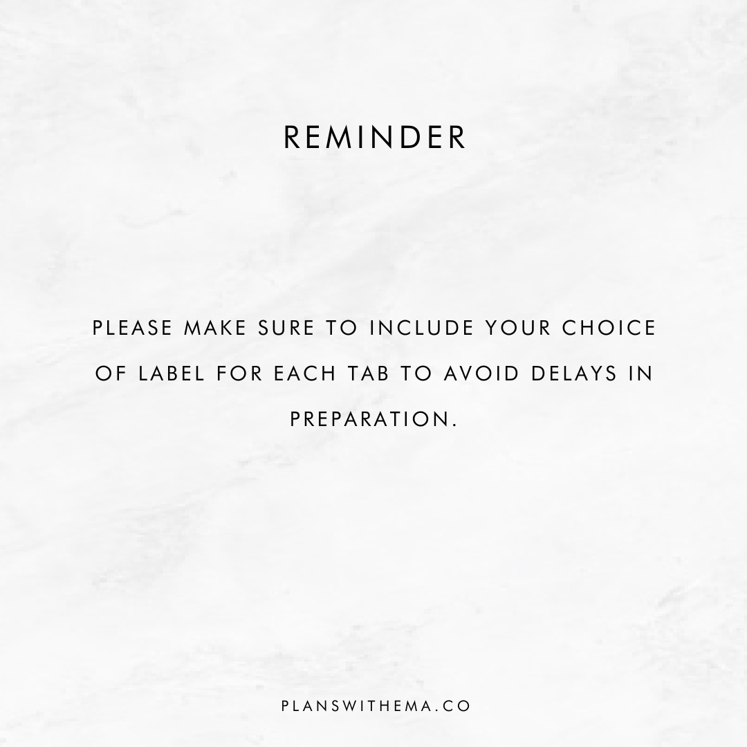White Linen Tab | Planner Divider