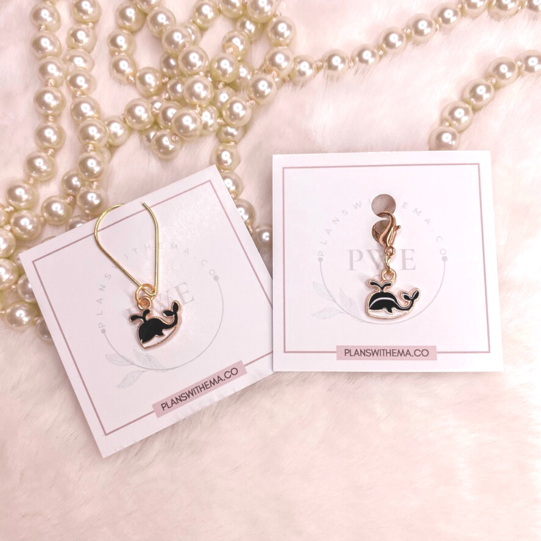 Cute Whale Paper Clips | Planner Charm