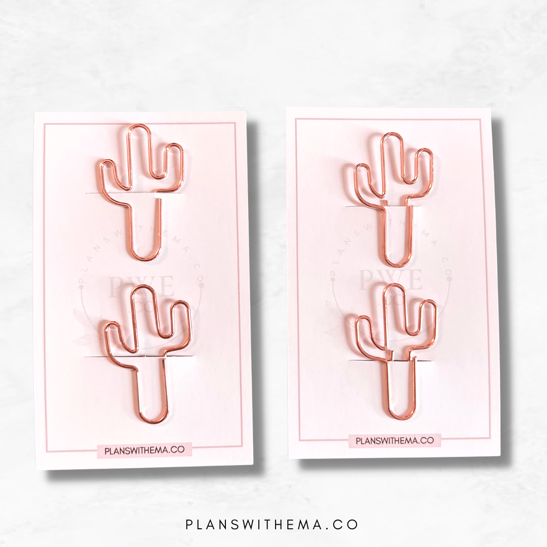 Rosegold Cactus | Paper Clips