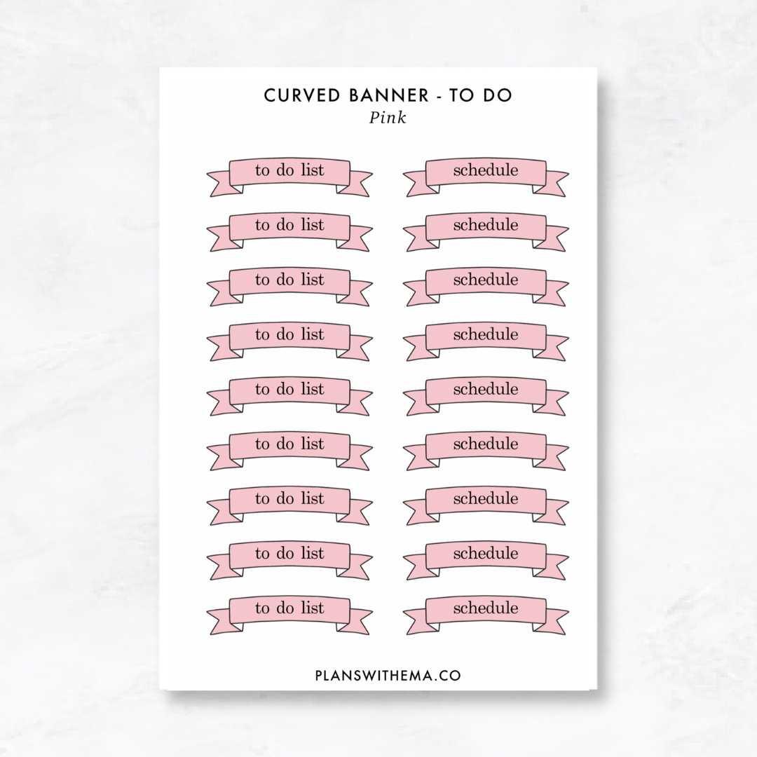 To Do Banner | Planner Stickers