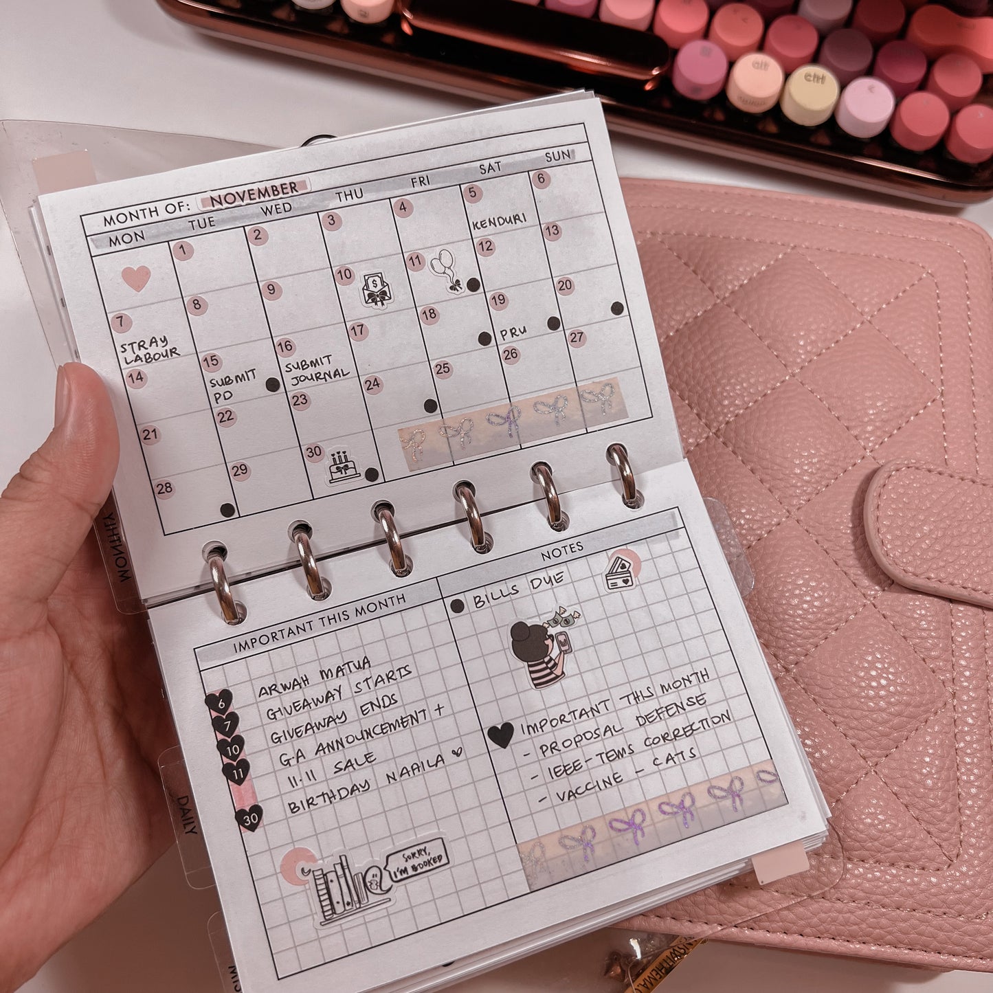 Horizontal Monthly | Planner Inserts