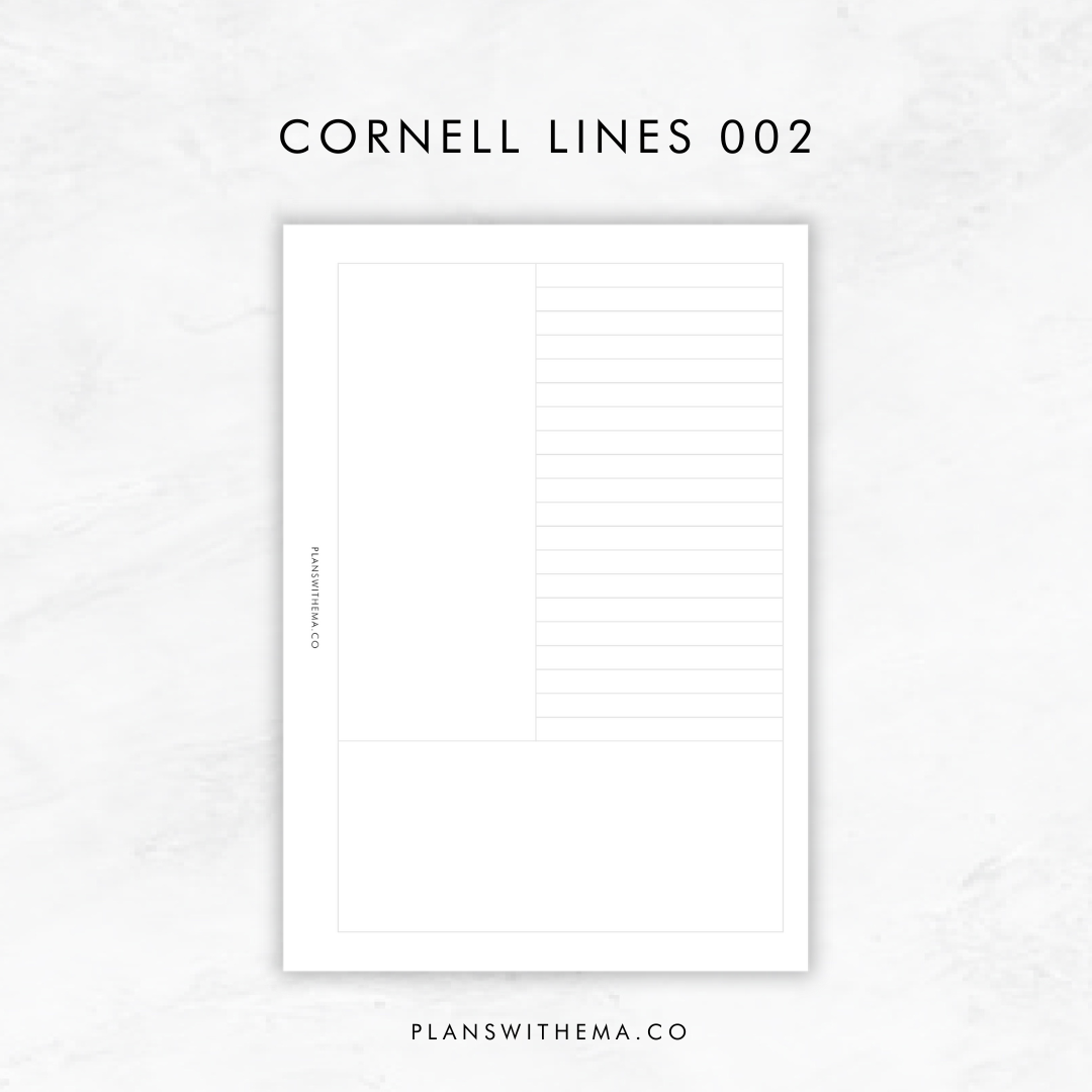 Cornell Notes | Planner Inserts