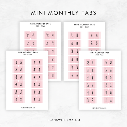 Mini Monthly Tabs | Planner Sticker
