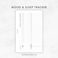 Mood & Sleep Habit Tracker | Planner Inserts