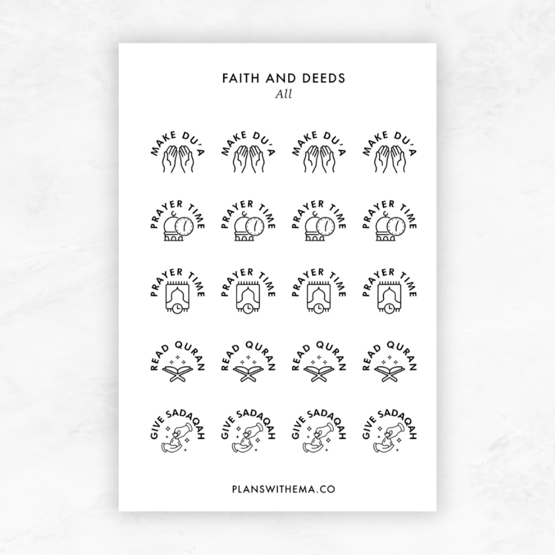 Faith and Deed | Planner Stickers