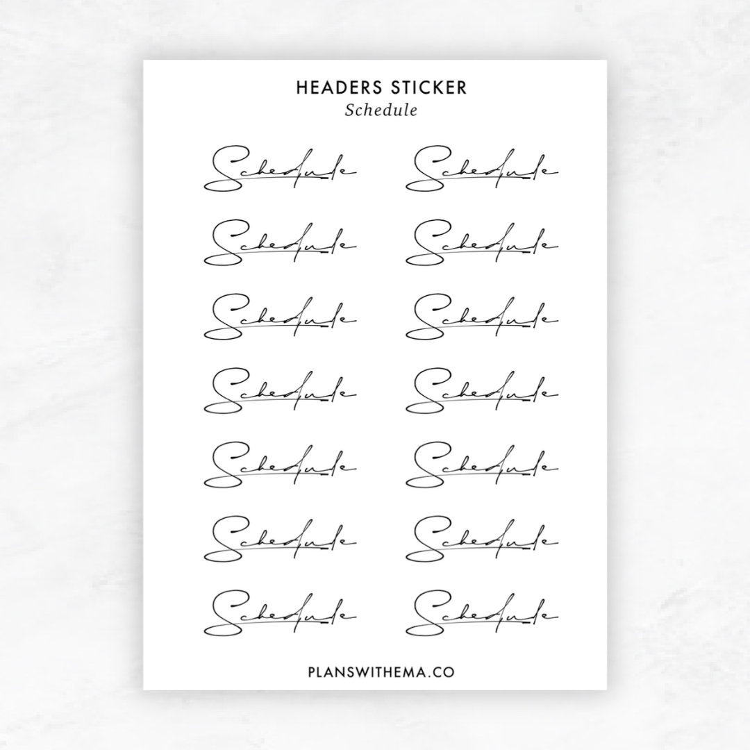 Headers | Planner Stickers