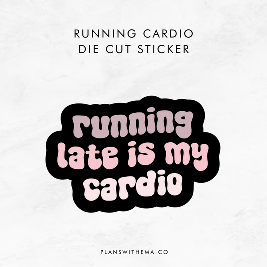 Running Cardio - Glitter Die Cut | Planner Sticker