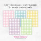 Soft Gingham | Planner PVC Dashboard