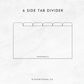Six Side Tabs | Planner Divider