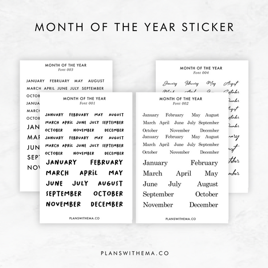 Month of the Year | Planner Sticker