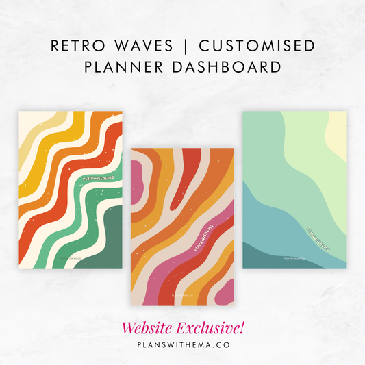 Retro Waves | Planner PVC Dashboard
