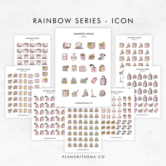 Icon - Rainbow Series | Planner Stickers