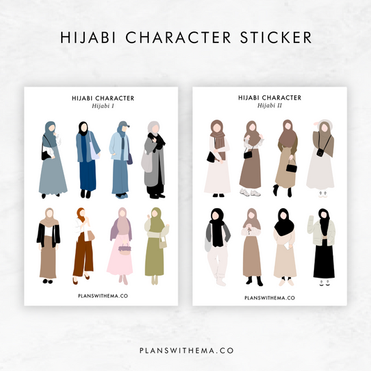 Hijabi Character | Planner Stickers