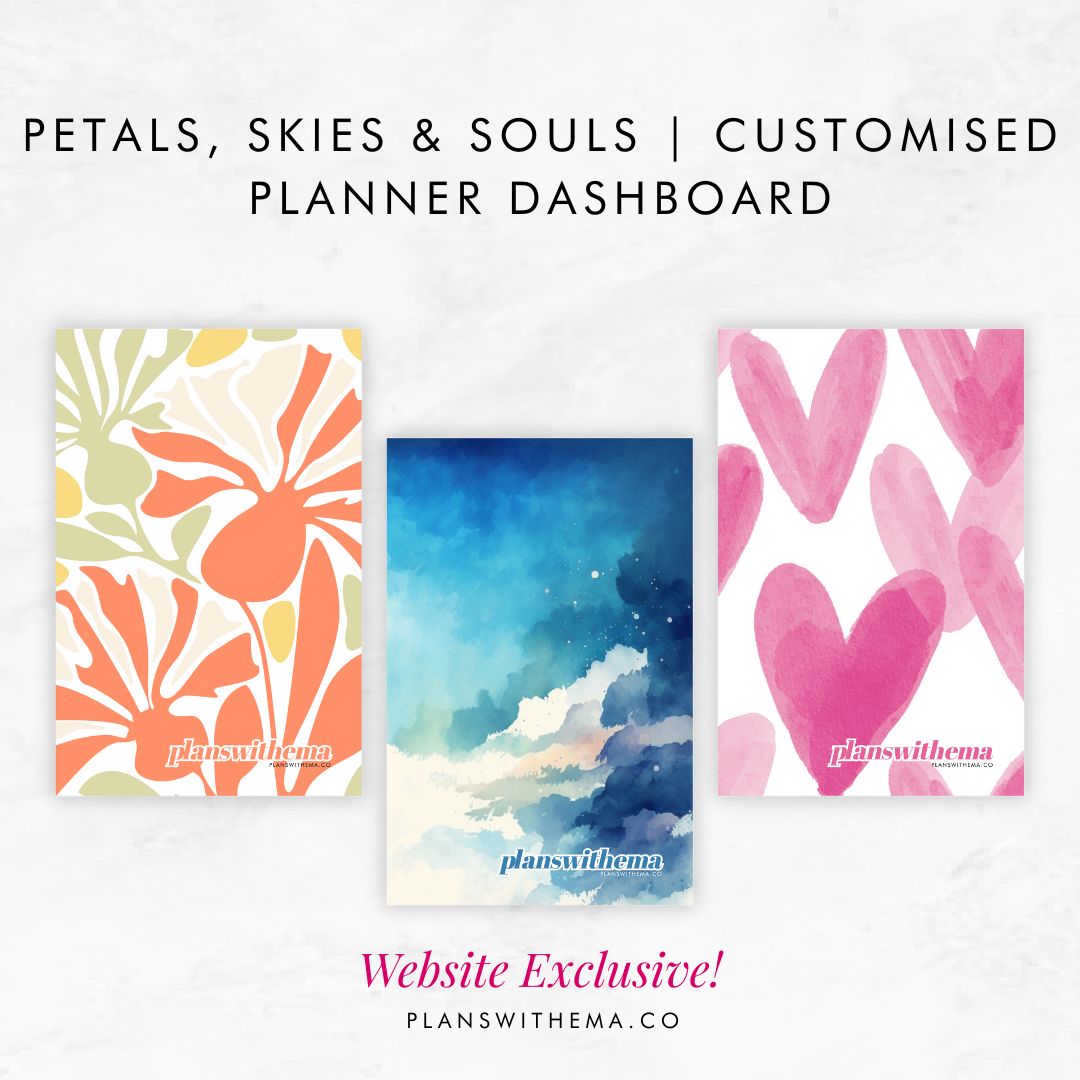 Petals, Skies & Souls | Planner PVC Dashboard