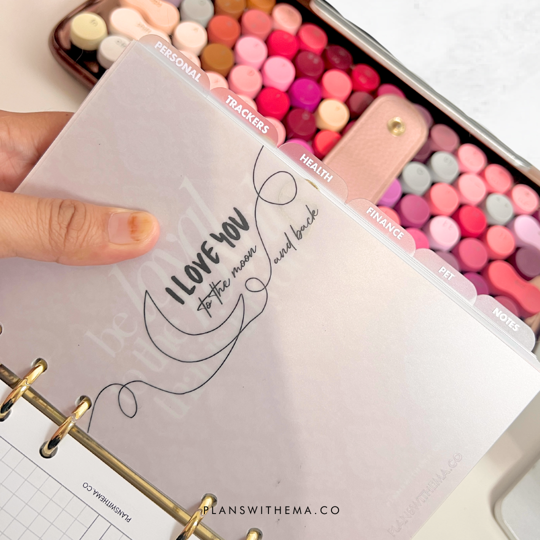 Three Slim Bottom Tabs | Planner Divider