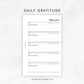 Daily Gratitude | Planner Inserts