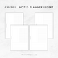 Cornell Notes | Planner Inserts