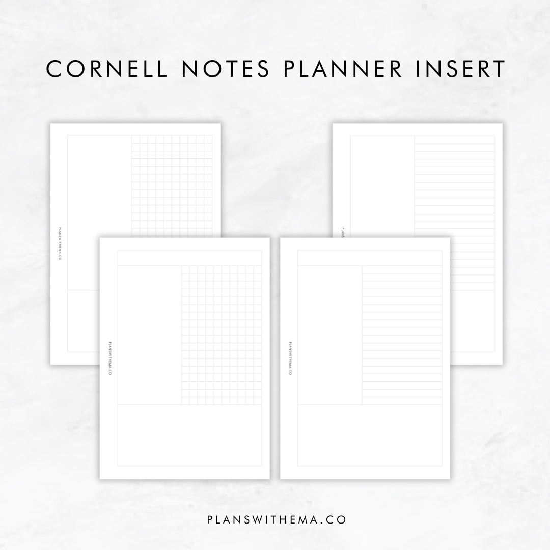 Cornell Notes | Planner Inserts