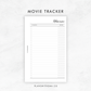 Movie Tracker | Planner Inserts