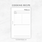 Cooking Recipe | Planner Inserts