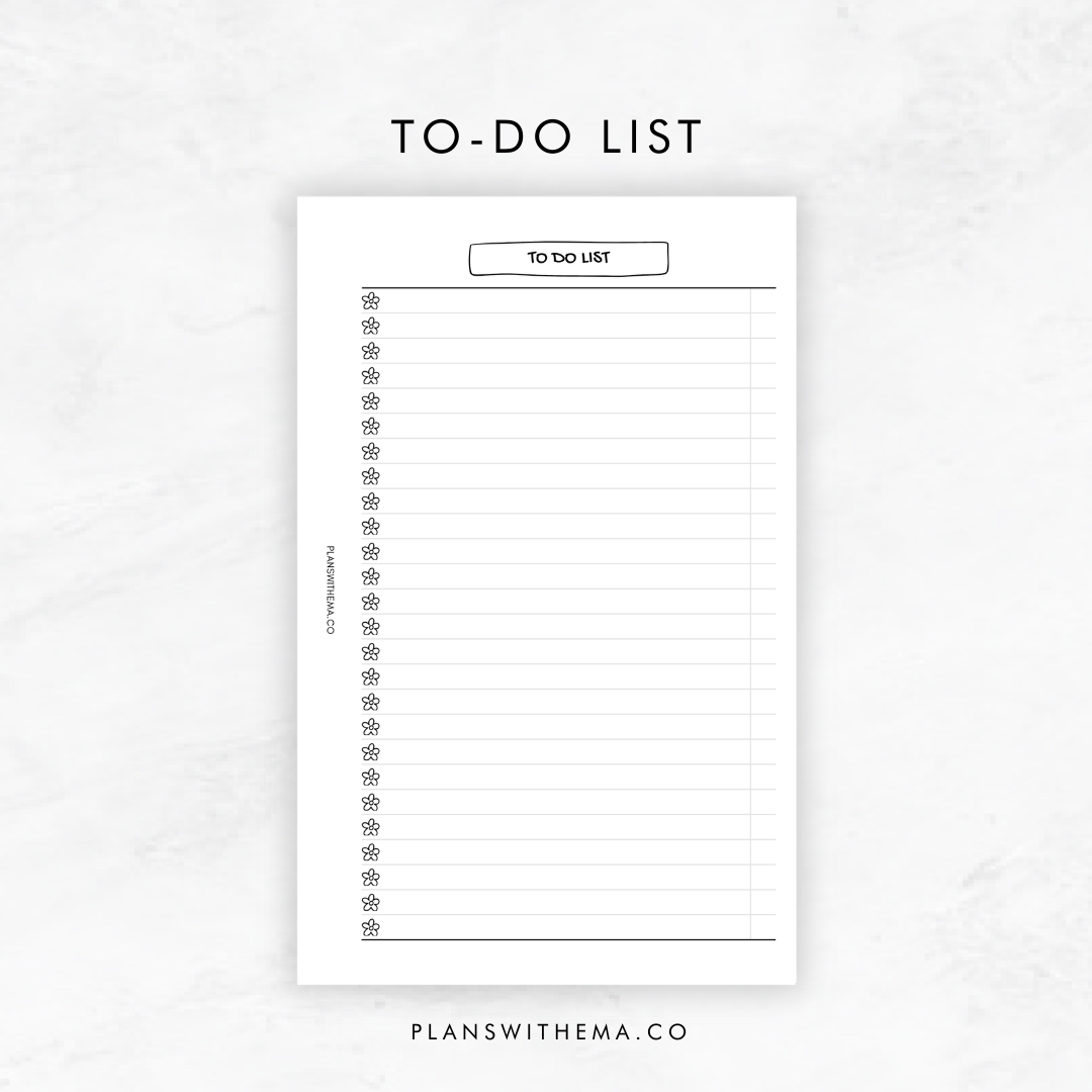 To Do Lists | Planner Inserts