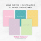 Love Notes | Planner PVC Dashboard