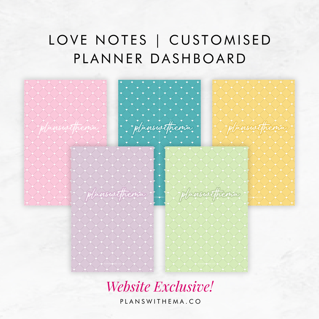 Love Notes | Planner PVC Dashboard
