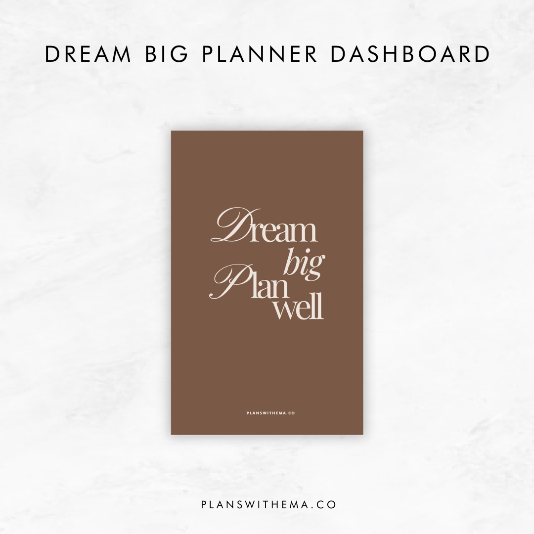 Dream Big | Planner Dashboard