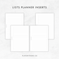 Lists | Planner Inserts