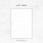 Lists | Planner Inserts