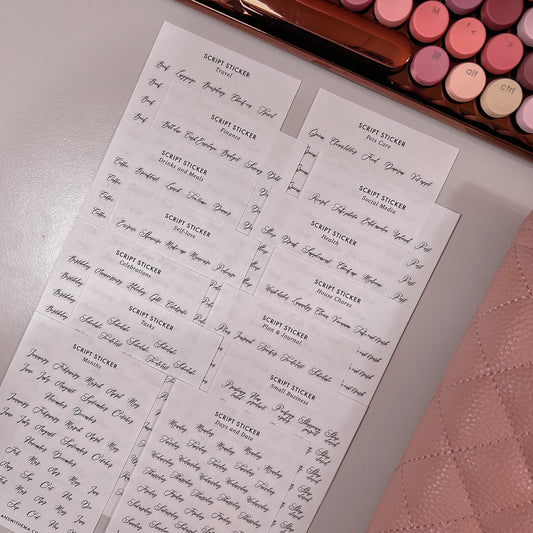 Script | Planner Sticker