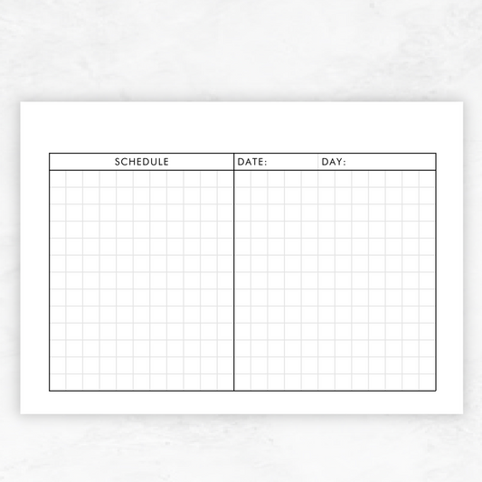 Horizontal Daily | Planner Inserts