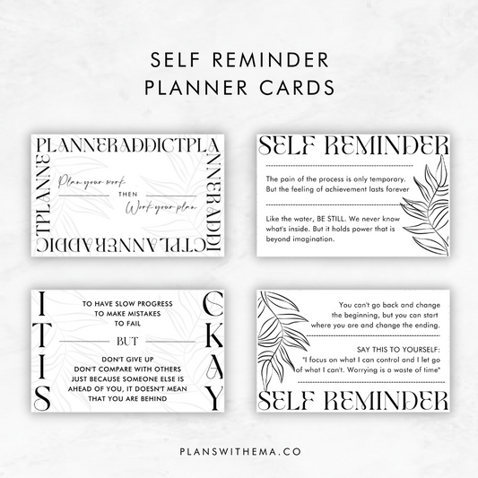 Self Reminder | Planner Cards