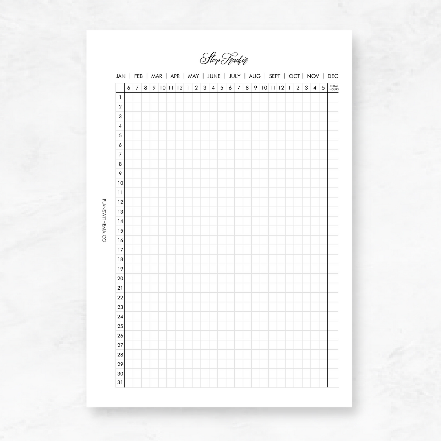 Sleep Tracker | Planner Inserts
