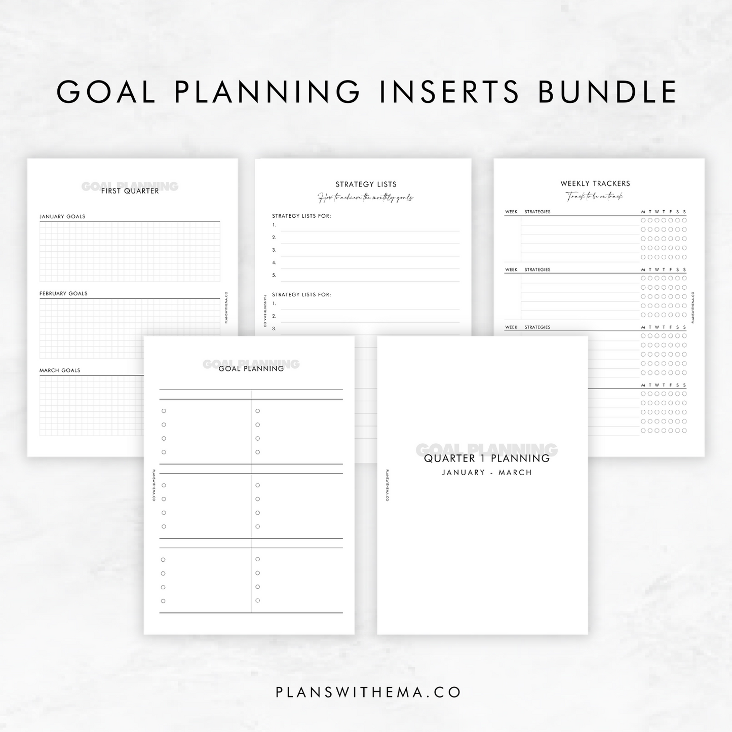 Goal Planning | Planner Inserts