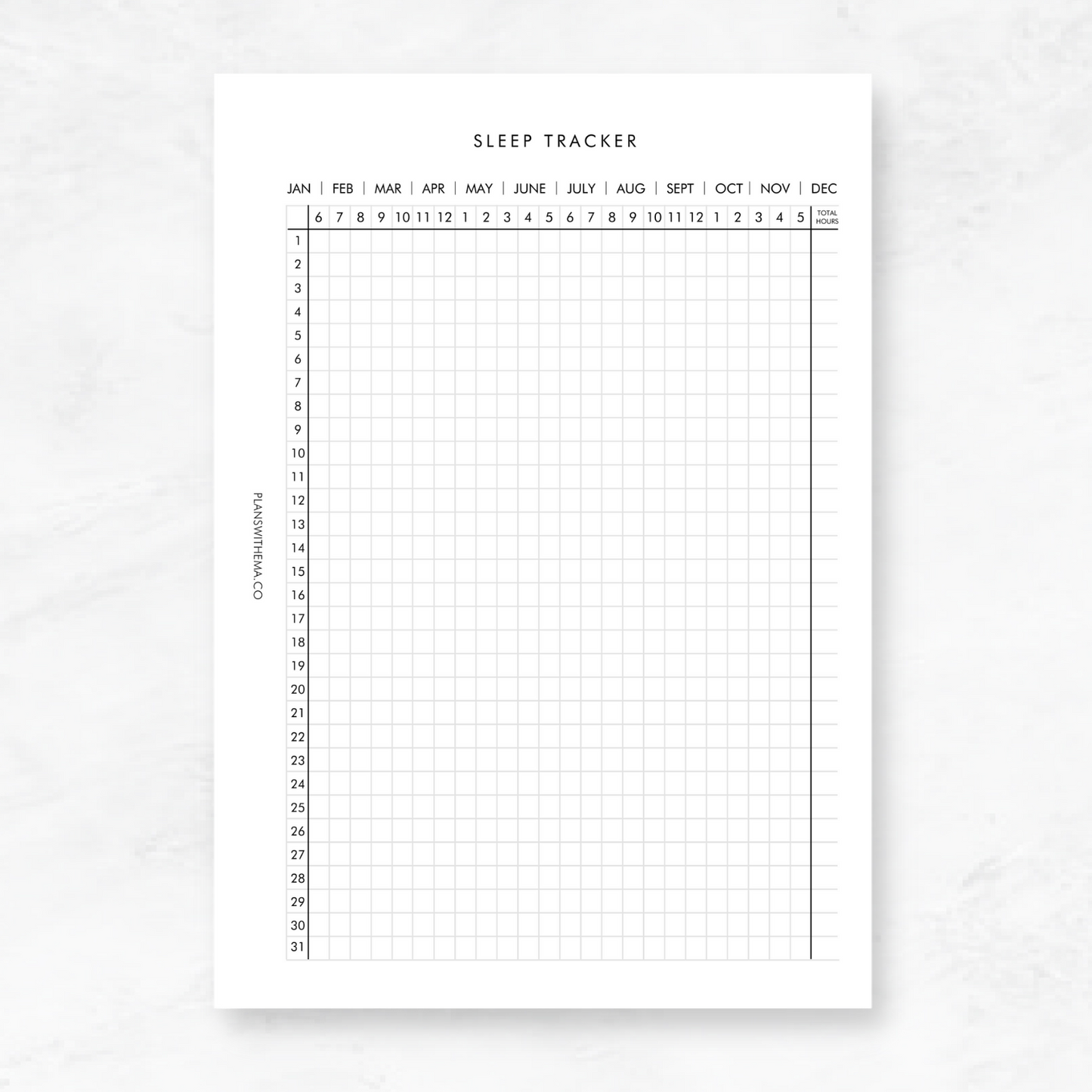 Sleep Tracker | Planner Inserts