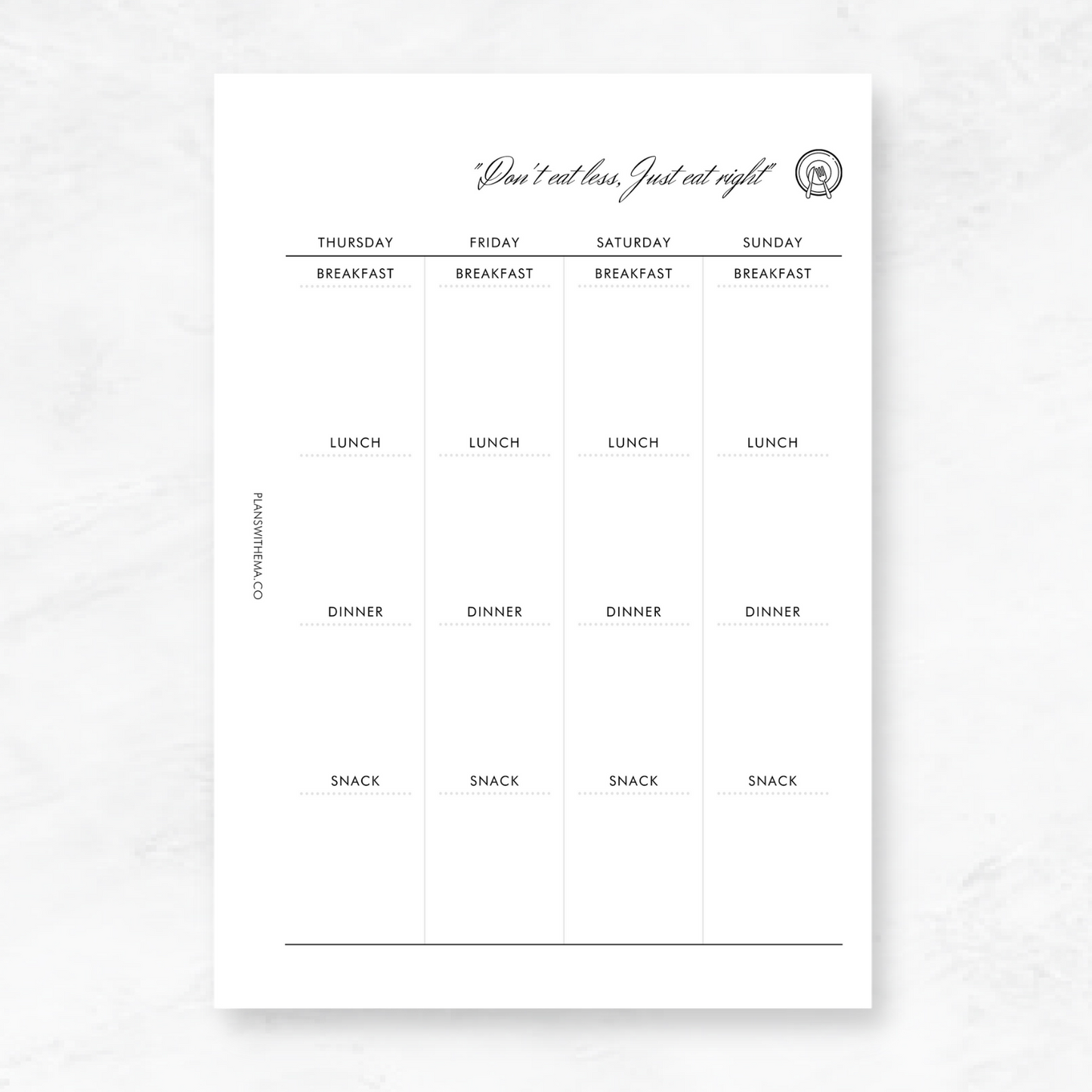 Meal Planning | Planner Inserts