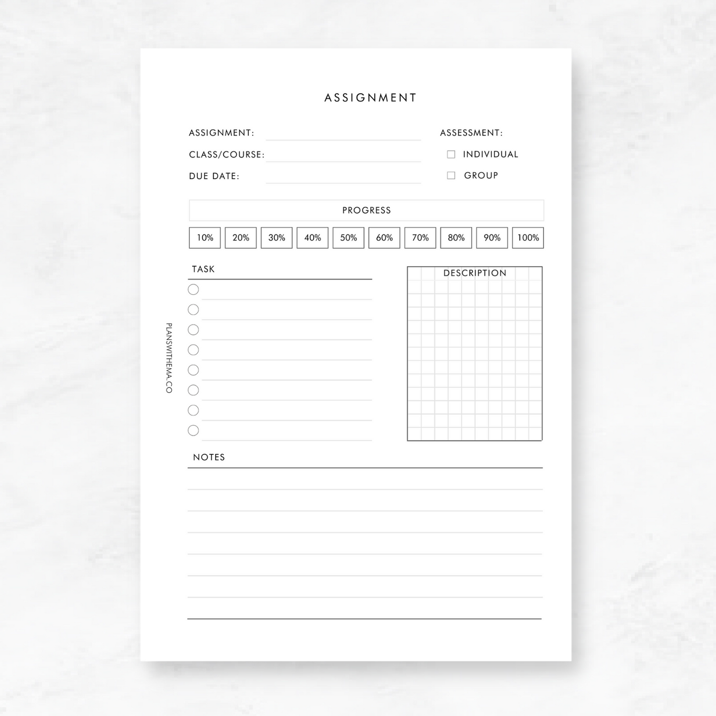 Study | Planner Inserts