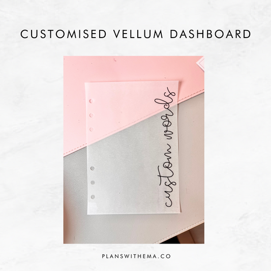 Customised Vellum | Planner Dashboard