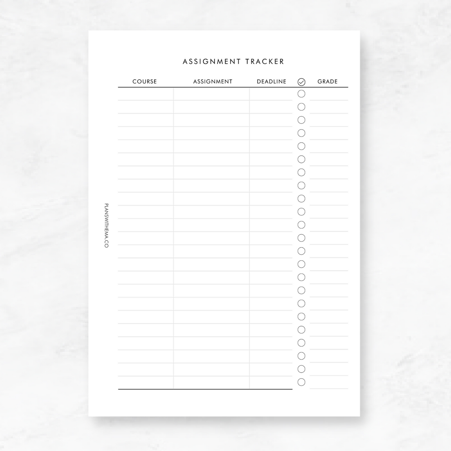 Study | Planner Inserts