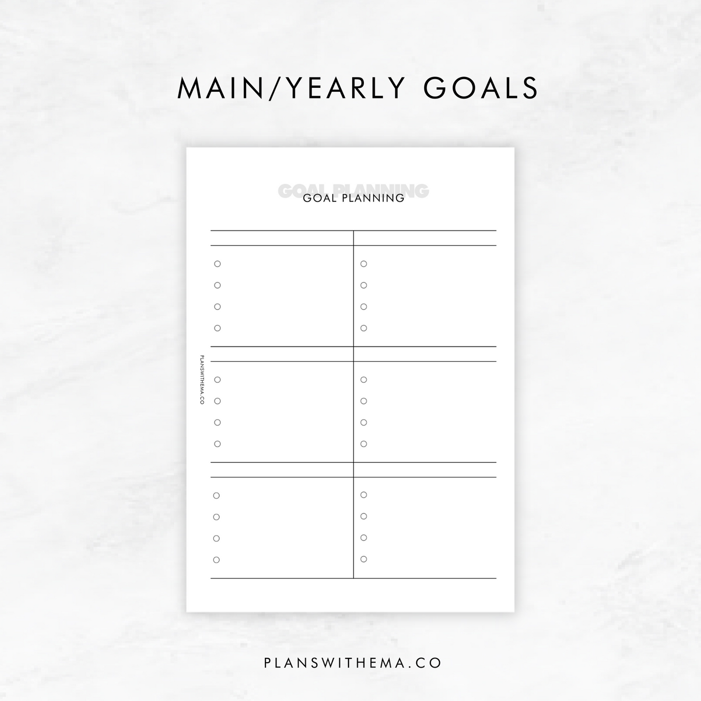 Goal Planning | Planner Inserts