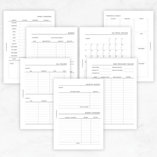 Finance | Planner Inserts
